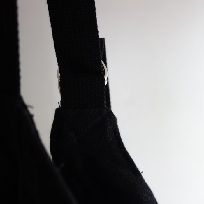 5月の製作 / black heavylinen apron bag_e0130546_16515553.jpg