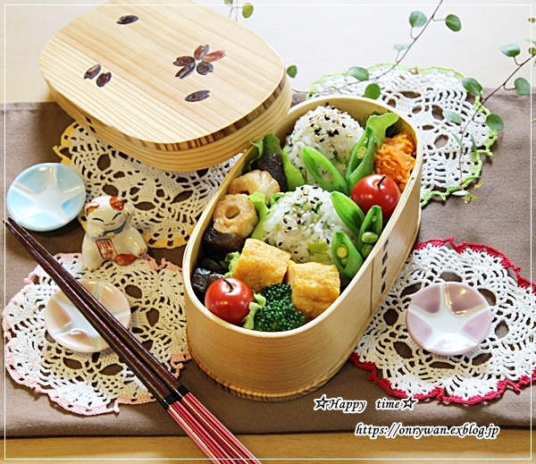 ちりめんと菜花のおむすび弁当と今夜はひな祭りメニュー♪_f0348032_15355451.jpg