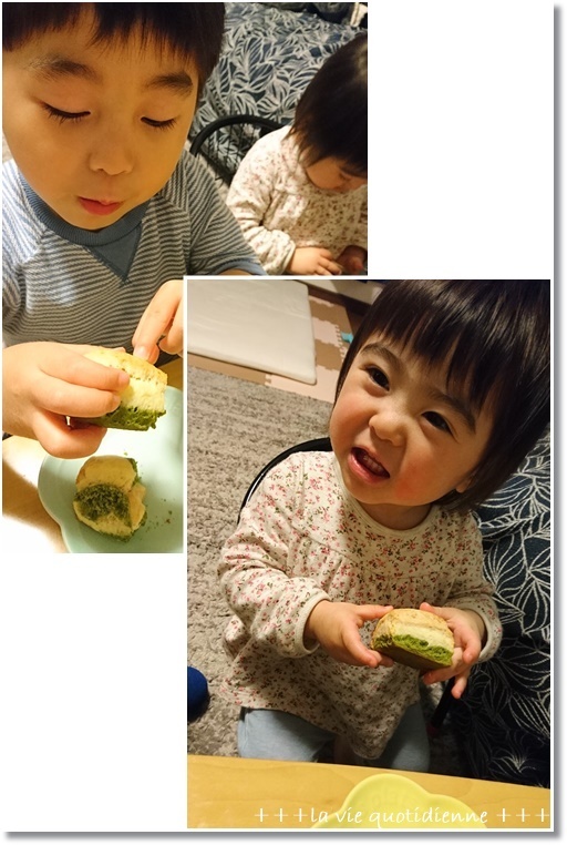 【レシピ】100均の材料で桃の節句の菱餅風スコーンとオオカミさん!_a0348473_04531091.jpg