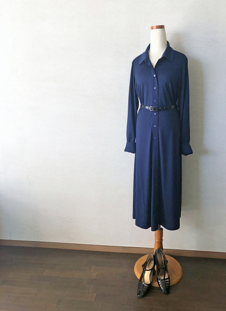 コトニエのシルクジャージーシャツドレス ケチケチ贅沢日記