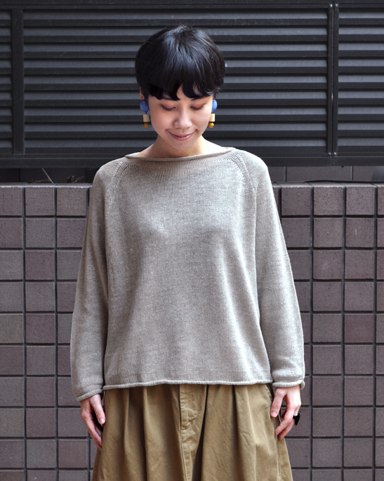 ベルギーリネン ショート丈ニット / FACTORY_d0193211_14184619.jpg
