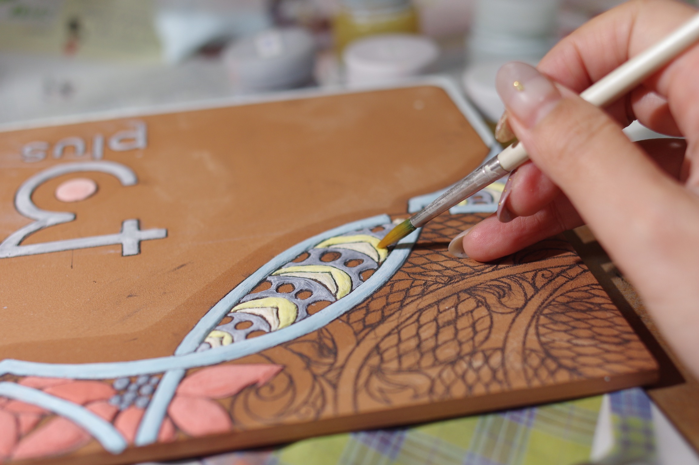 スペインタイルオーダー作品 会社の顔 スペインタイルyumi Design Create スペインタイルオーダー作品 会社の顔 スペインタイルyumi Design Create