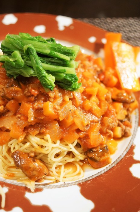■自家製保存食【ミートソース作りと お味見パスタです^^】_b0033423_17123015.jpg