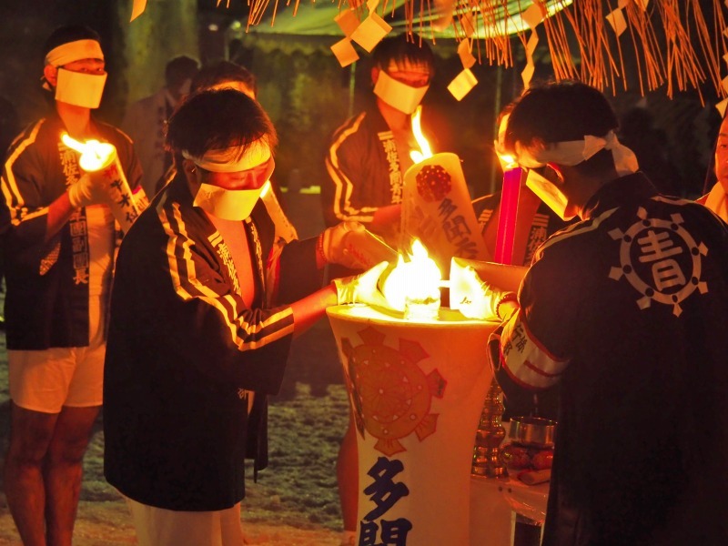 大祭前夜「大ローソク献火式」が行われました_c0336902_21334028.jpg