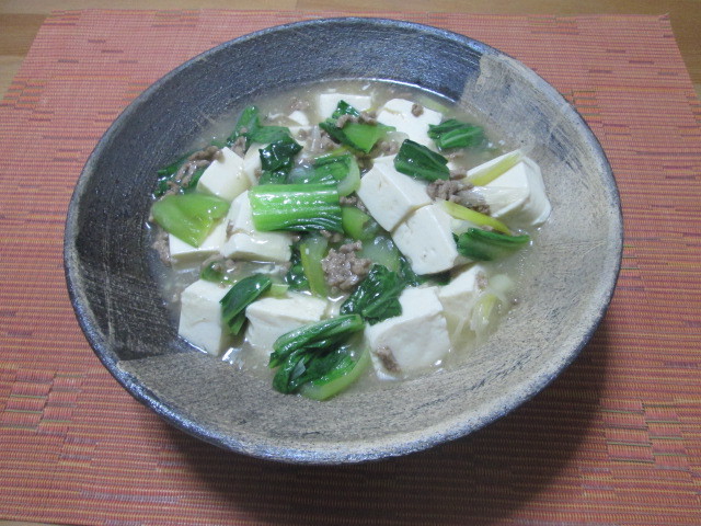 ほっこりやさしい味わい☆青梗菜と豆腐のあんかけ風_d0361028_20104168.jpg