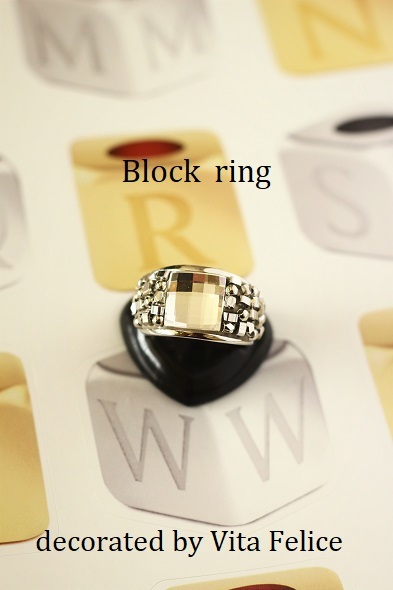 新作★Block ring このキラキラ感に魅せられて_b0310144_16133857.jpg