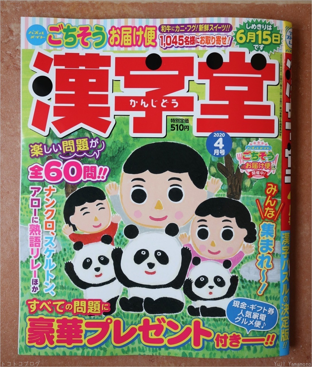 漢字堂 ２０２０年４月号 表紙イラスト トコトコブログ