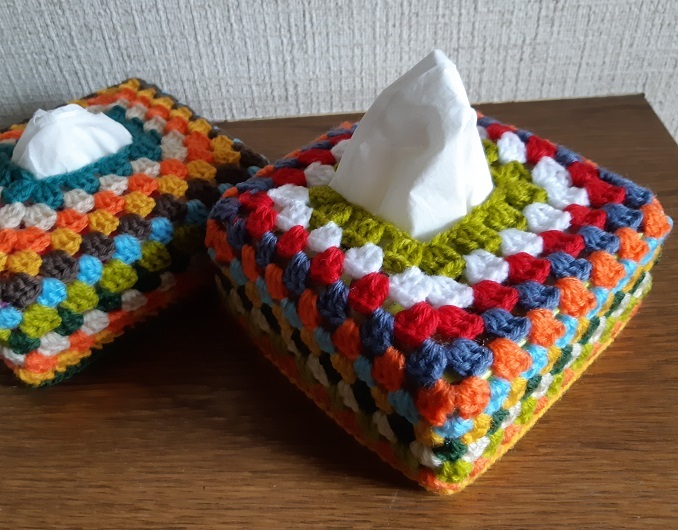 グラニースクエアのティッシュボックスカバー : えんがわ日記