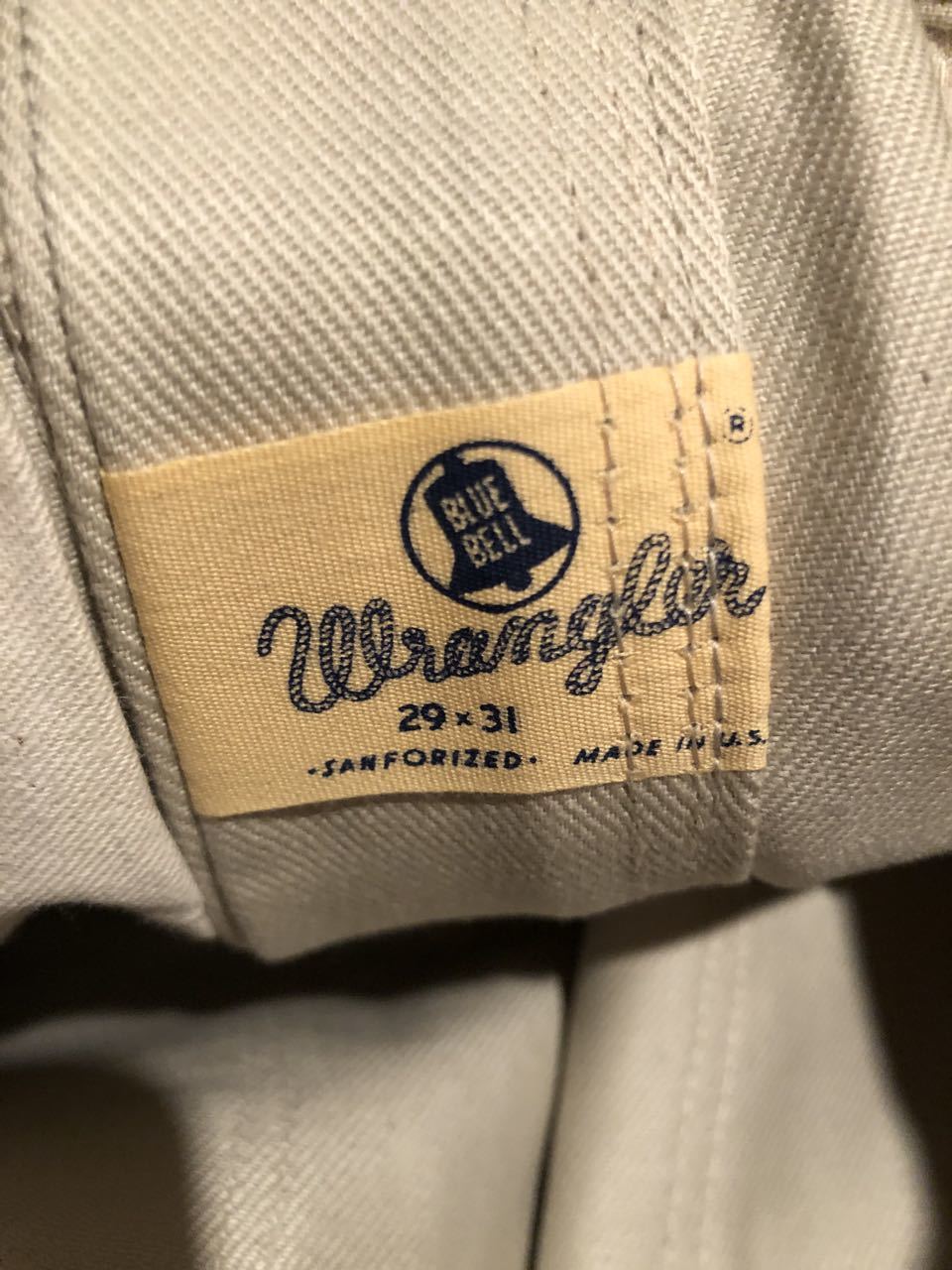 アメリカ仕入れ情報#39 3/14入荷! デッドストック 60s ベル付き WRANGLER 77MWZ JEANS_c0144020_21351220.jpg