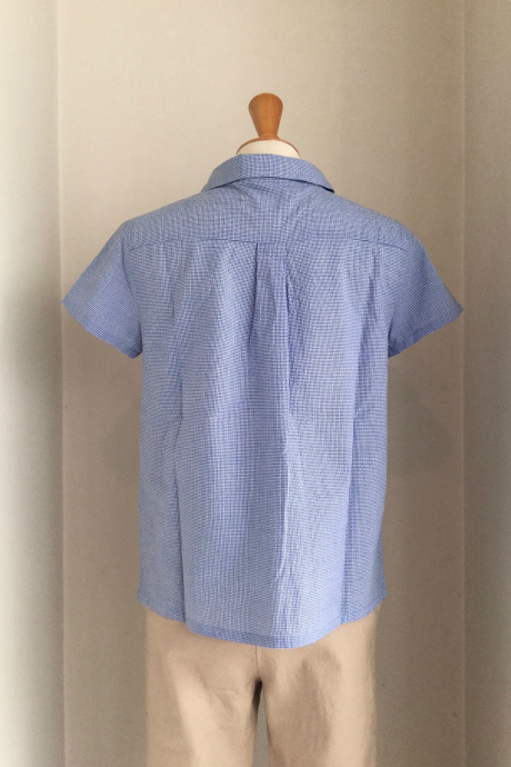 ドゥファミリィ　8 0綿ウールビエラ五分袖ブラウス　アイボリィ 安く 買うファッション - ドゥファミリィ 8 0綿ウールビエラ五分