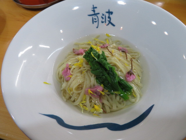 【桜舞い上がるつけ麺】桜鯛とさくら海老のつけ麺＠青波_a0389150_21391738.jpg