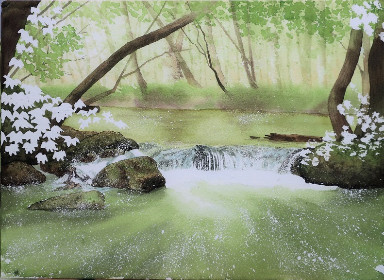 いちばんていねいな渓流を描く水彩レッスン後編 小林啓子水彩の部屋