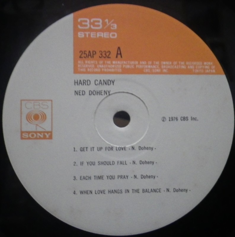 Ned Doheny 最終回 Hard Candy : アナログレコード巡礼の旅