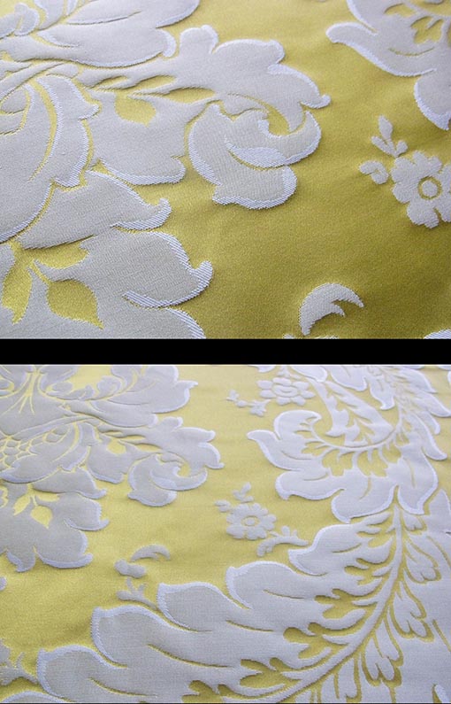 N.0744 シャルトルーズ色のダマスク織物 〜ルネサンス植物文様クロス