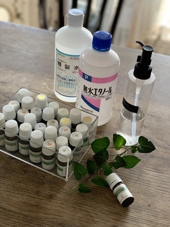 無水エタノールで消毒液を作りました。_e0237680_15325342.jpg