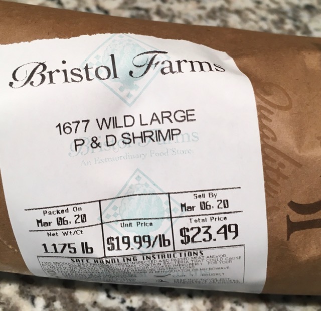 Bristol Farms でゲットしたタダの物ーエビ、アーティチョークなどなど_e0350971_14041893.jpg