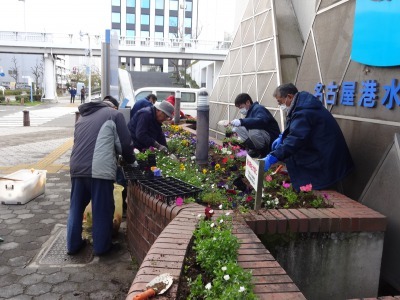 ガーデンふ頭総合案内所前花壇の植替えR2.3.16_d0338682_11024597.jpg