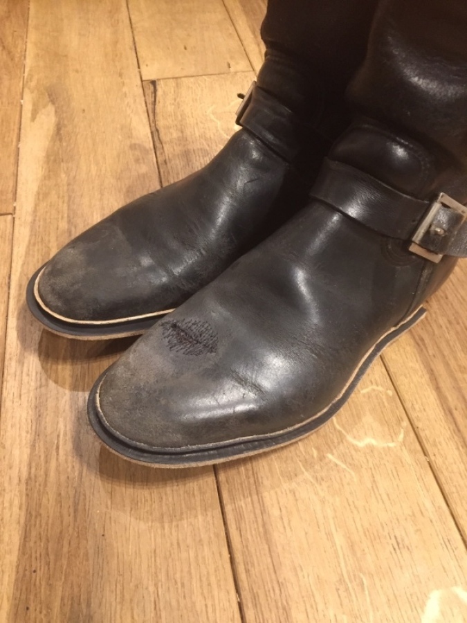 【RED WING】エンジニアブーツをリラストしました:後編(つりこみから底付けまで)_f0283816_10083452.jpg