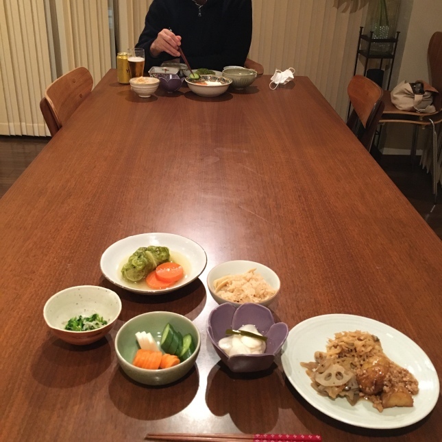 桜えびと蕪菜のおむすび、出汁巻卵 _d0348118_14310561.jpeg