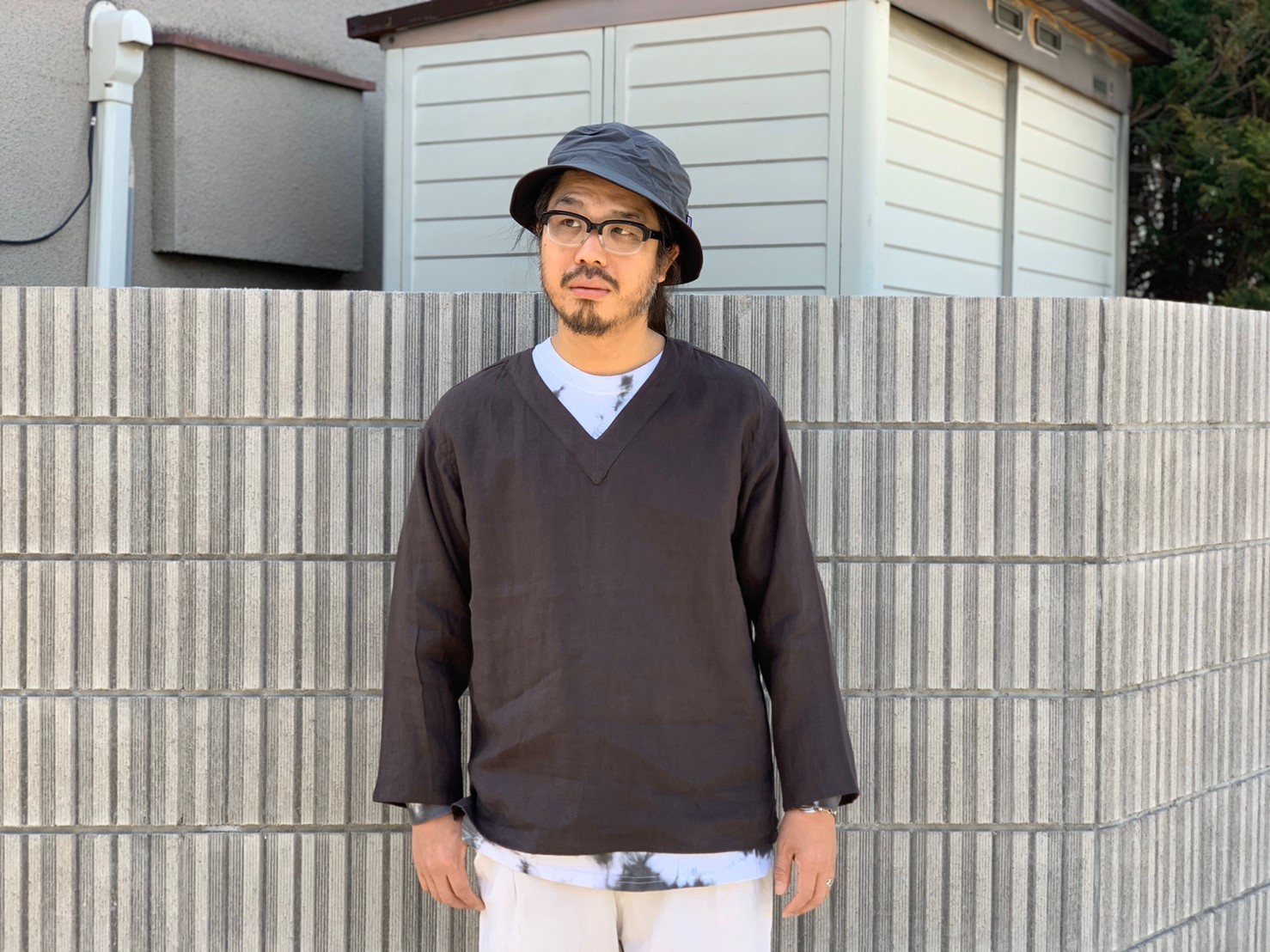 \"BAMBOO SHOOTS\"<<LINEN CLOTH SLEEPING SHIRT>>Style~NORI~_c0167336_20213218.jpg