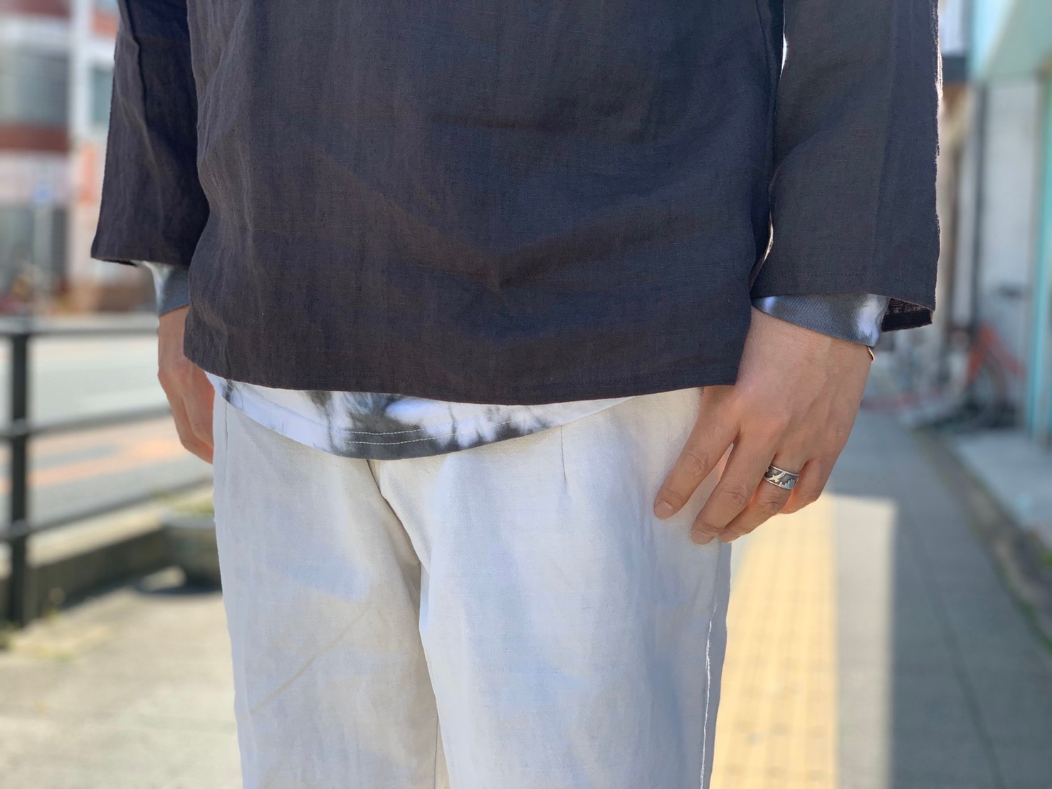 \"BAMBOO SHOOTS\"<<LINEN CLOTH SLEEPING SHIRT>>Style~NORI~_c0167336_20215252.jpg