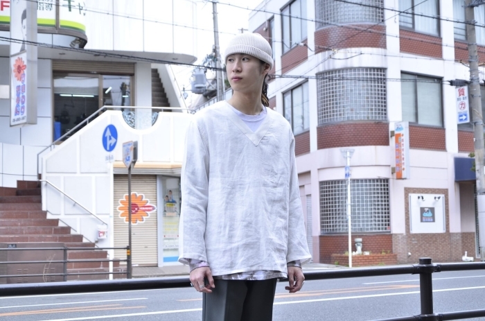 \"BAMBOO SHOOTS\"<<LINEN CLOTH SLEEPING SHIRT>>Style~KODAI~_c0167336_21032409.jpg