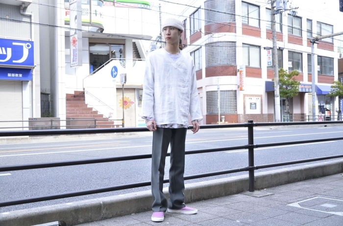 \"BAMBOO SHOOTS\"<<LINEN CLOTH SLEEPING SHIRT>>Style~KODAI~_c0167336_21042681.jpg