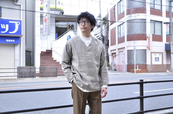 \"BAMBOO SHOOTS\"<<LINEN CLOTH SLEEPING SHIRT>>Style~TKB~_c0167336_21260613.jpg