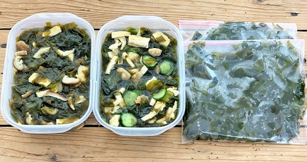 椎茸しごと と わかめしごと! と 作り置きのおかず_d0249193_23011715.jpg