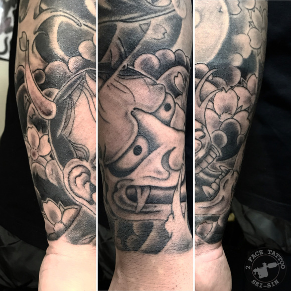 般若＊十分袖＊延長＊ : 2FACE TATTOO STUDIO JAPAN 千葉県