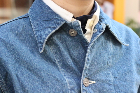 「orSlow」 30年代の新型カバーオール \"30\'s US ARMY SHORT DENIM JACKET\" (03-6130) ご紹介_f0191324_08025660.jpg