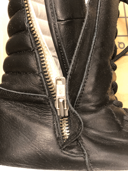 ディーゼル ハイカットレザースニーカー ファスナー交換 靴とバッグの修理店グレイズブラン