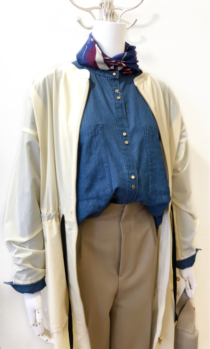Acuta フルダルドライタッチタフタフィッシュテールコート : SCARECROW