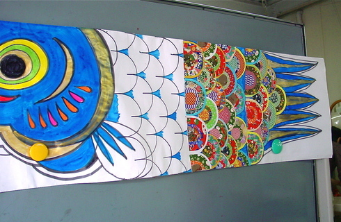 3 28 色あせないらしい 鯉のぼり工作 少し絵を描く 少しボランティアする