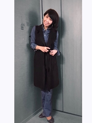 ロングジレはこの時季重宝するし着痩せ効果もあるよ。_f0249610_20541969.jpg
