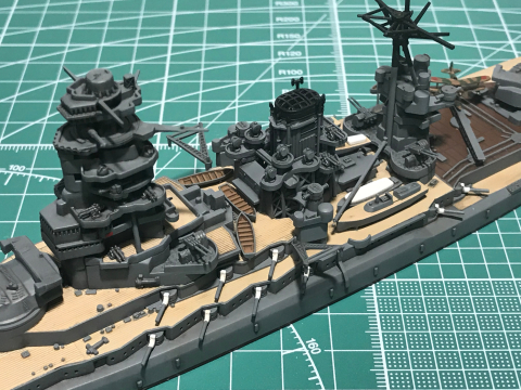 アオシマ 1/700 戦艦長門（1942）（完成） : サンフィッシュ飛行隊