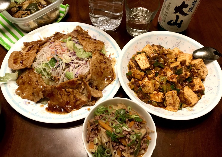 晩ごはん*麻婆豆腐が辛すぎた。_c0212604_1828487.jpg