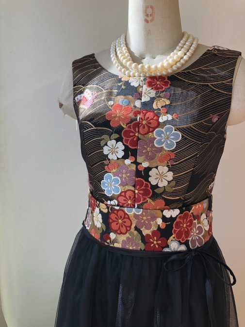 着物着物リメイク 帯からチュールワンピース Harico Couture