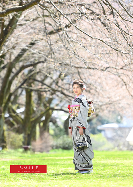 成人式前撮り 桜ロケーション 加賀市成人式前撮り 酎ハイとわたし