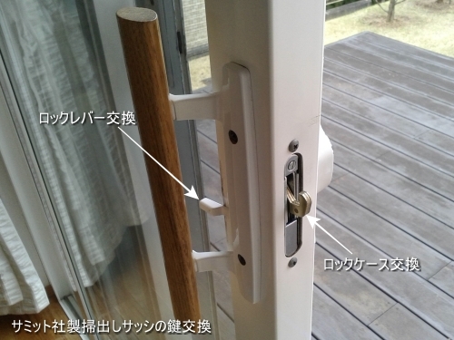 サミット製掃出しサッシの鍵の交換_c0108065_20481987.jpg