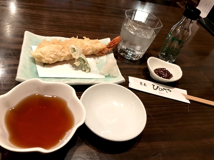鴨焼き&海老天♪ @独りひのや_c0212604_19114550.jpg