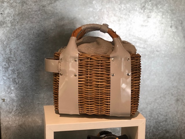 ebagos エバゴス　カゴバッグ　リボン ebagosキャンバス・かご袋・ハンド（A4カゴ袋）防水キャンバス