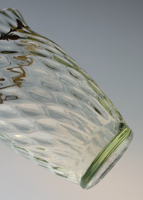 Emile Galle Gold Paint Glass Green No:2_c0108595_23045258.jpeg