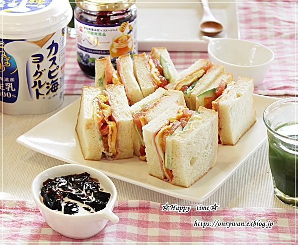 自家製角食で本日の朝パンはミックスサンド♪_f0348032_16361660.jpg