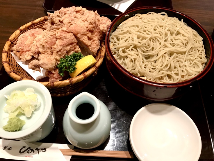 から揚げ蕎麦(@ひのや)遅いランチはオットと一緒!_c0212604_15301129.jpg