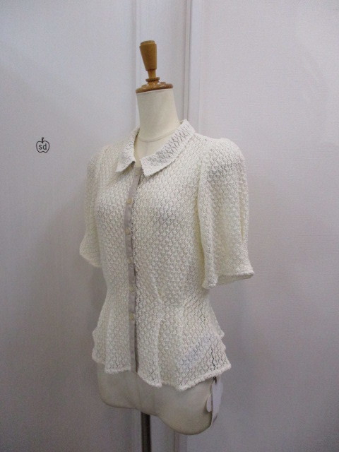 リリーブラウン Lily Brown 透かし柄ブラウス : dimanche
