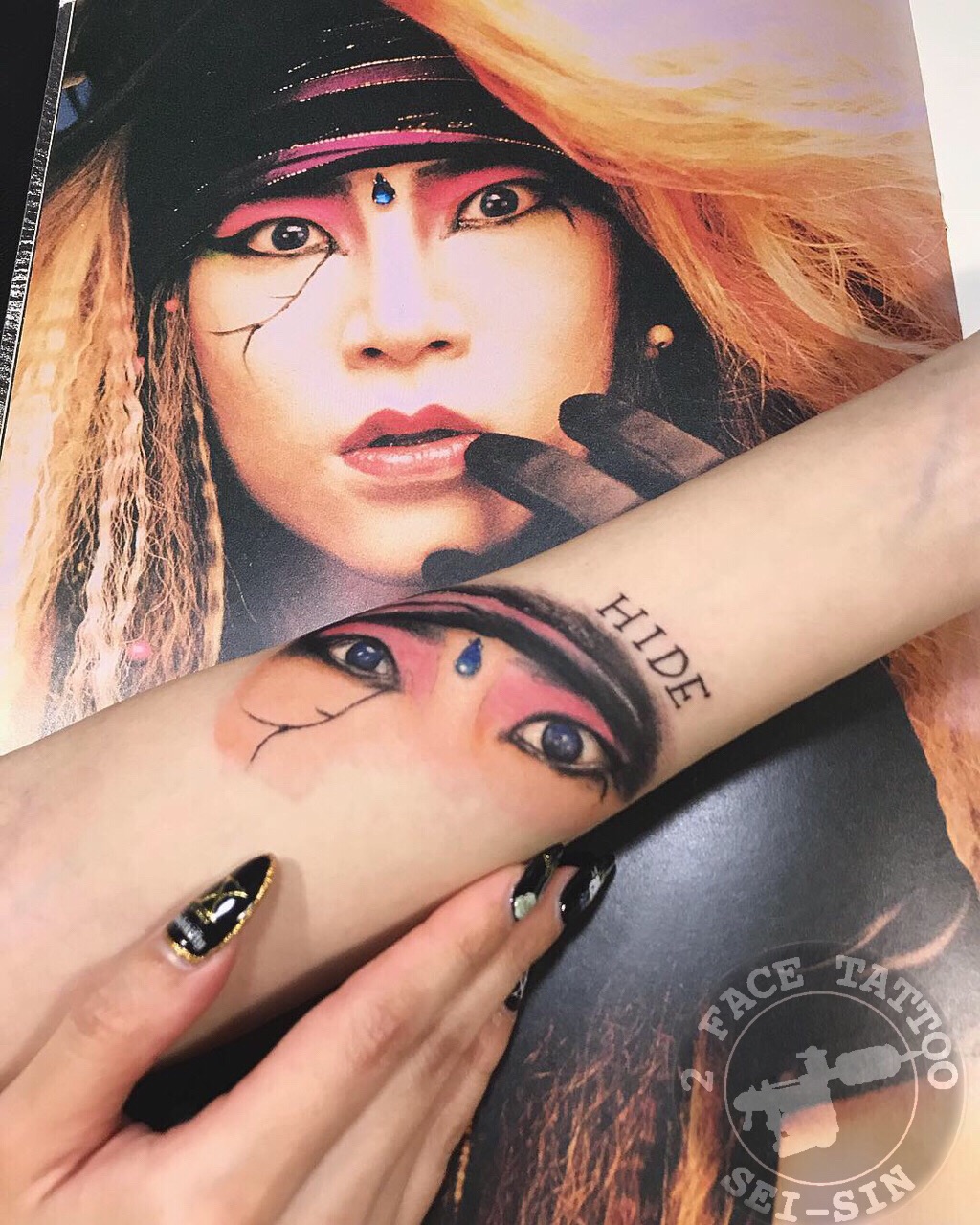 Xjapan Hide ポートレートタトゥー 2face Tattoo Studio Japan 千葉県木更津市 刺青処 聖針