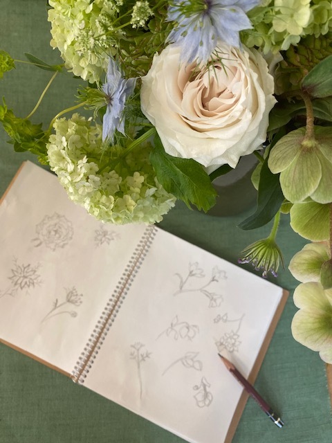 Quiet time 癒されながら花を描いて・・・_a0165160_10191724.jpg
