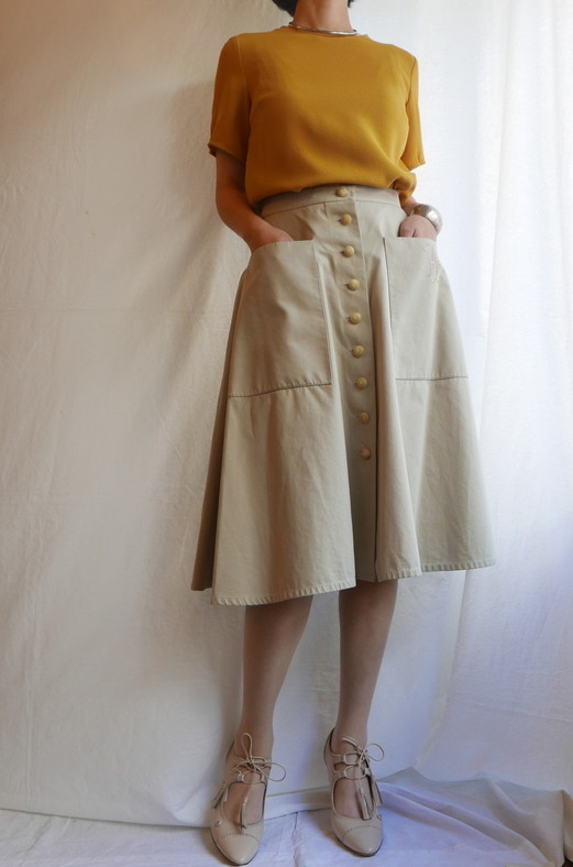 Hermes cotton Skirt, CHANEL shoes_f0144612_05165281.jpg
