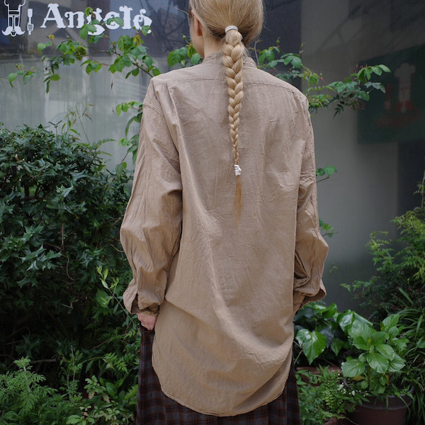プルオーバーバンドカラーシャツ COMOLI_d0364239_19125623.jpg